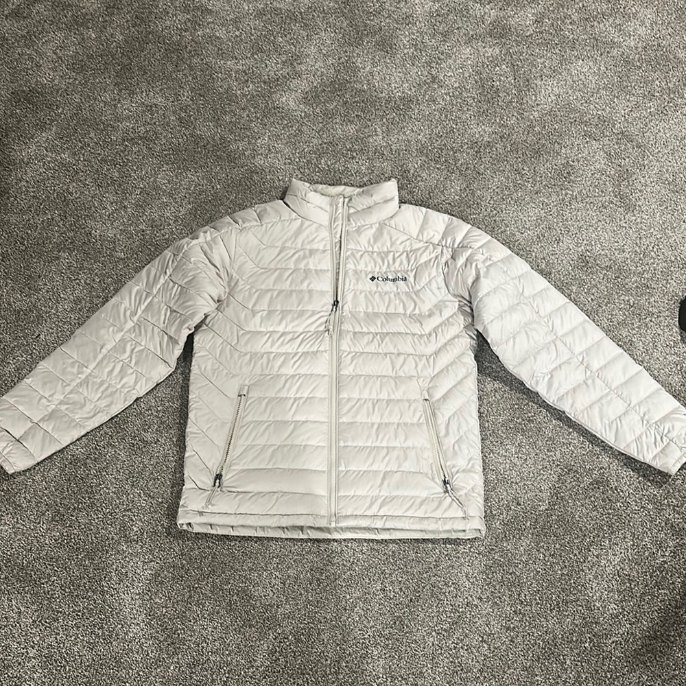 Columbia White Puffer Jacket